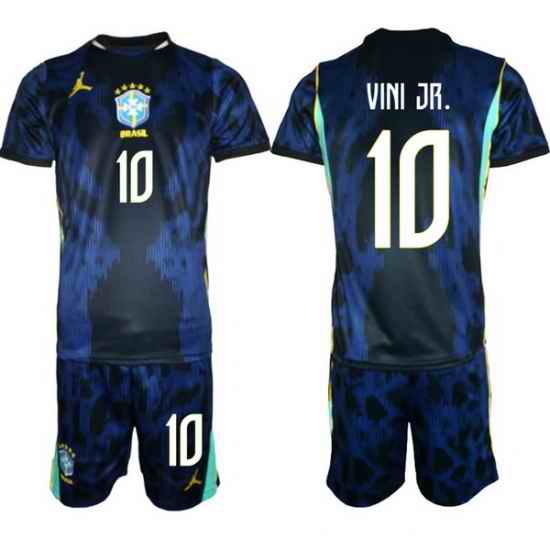 Youth Brazil 2026 FIFA World Cup Blue Away Soccer Jersey VINI JR. #10